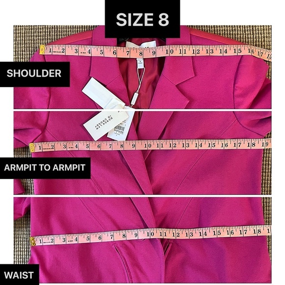 Derek Lam 10 Crosby Loa Fuchsia Pink Blazer Jacket - Picture 8 of 16